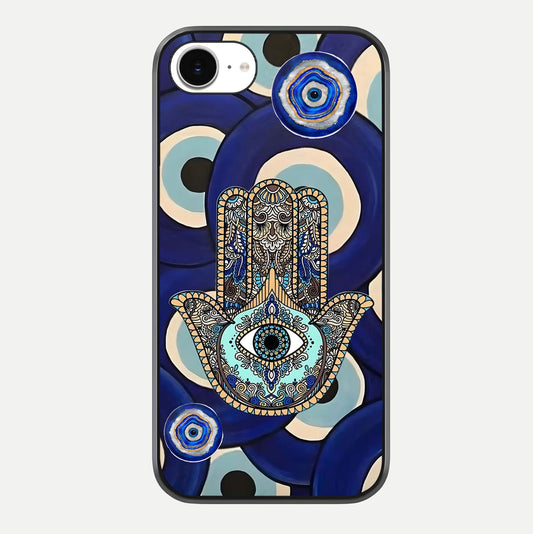 Hamsa Divine Guard Glass Case For iPhone 16e by Custom World