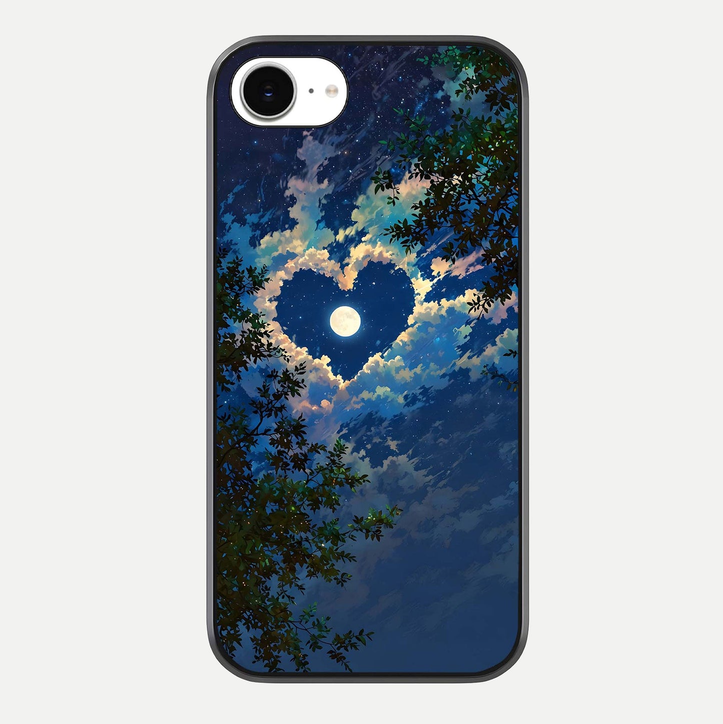 Heart With Moon Sky Glass Case For iPhone 16e by Custom World