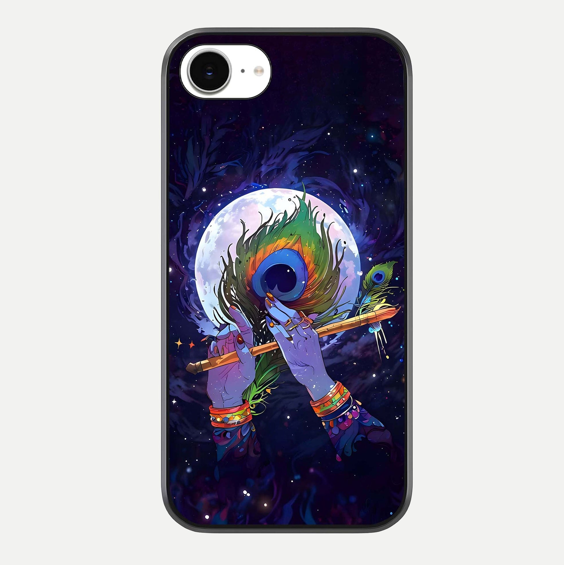 Krishna Hands Art Glass Case For iPhone 16e by Custom World