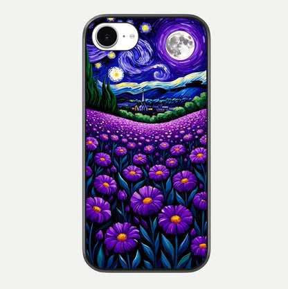 Lavender Moon Field Glass Case For iPhone 16e by Custom World