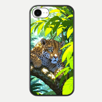 Leopard In Jungle Glass Case For iPhone 16e by Custom World