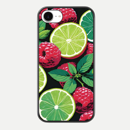 Lime & Raspberry Pattern Glass Case For iPhone 16e by Custom World