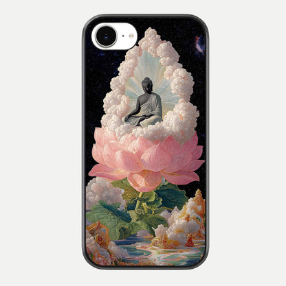Lotus Divine Peace Glass Case For iPhone 16e by Custom World