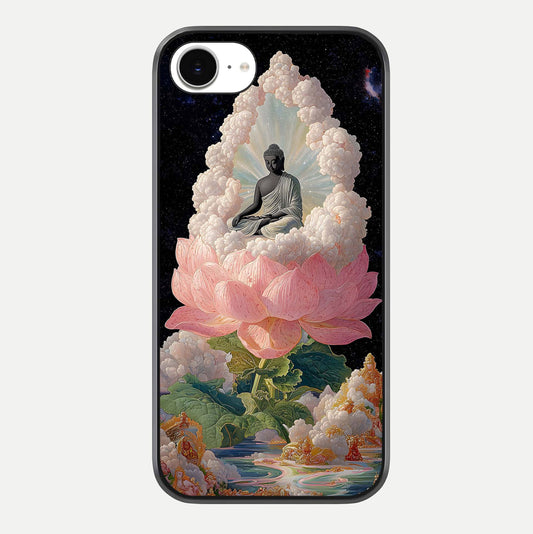Lotus Divine Peace Glass Case For iPhone 16e by Custom World