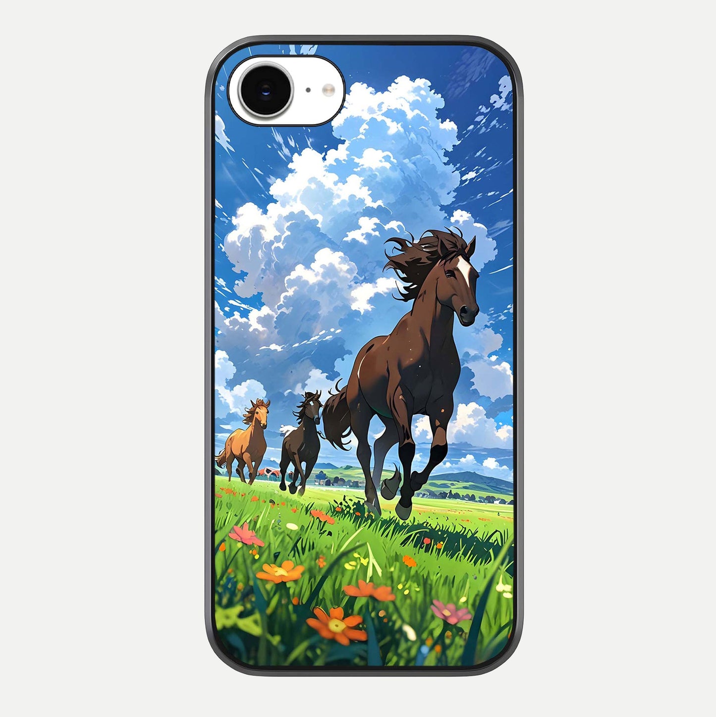 Majestic Horses Galloping Glass Case For iPhone 16e by Custom World