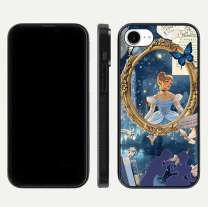 Midnight Queen Glass Case for iPhone 16e front & back layout displaying regal tones and smooth edges