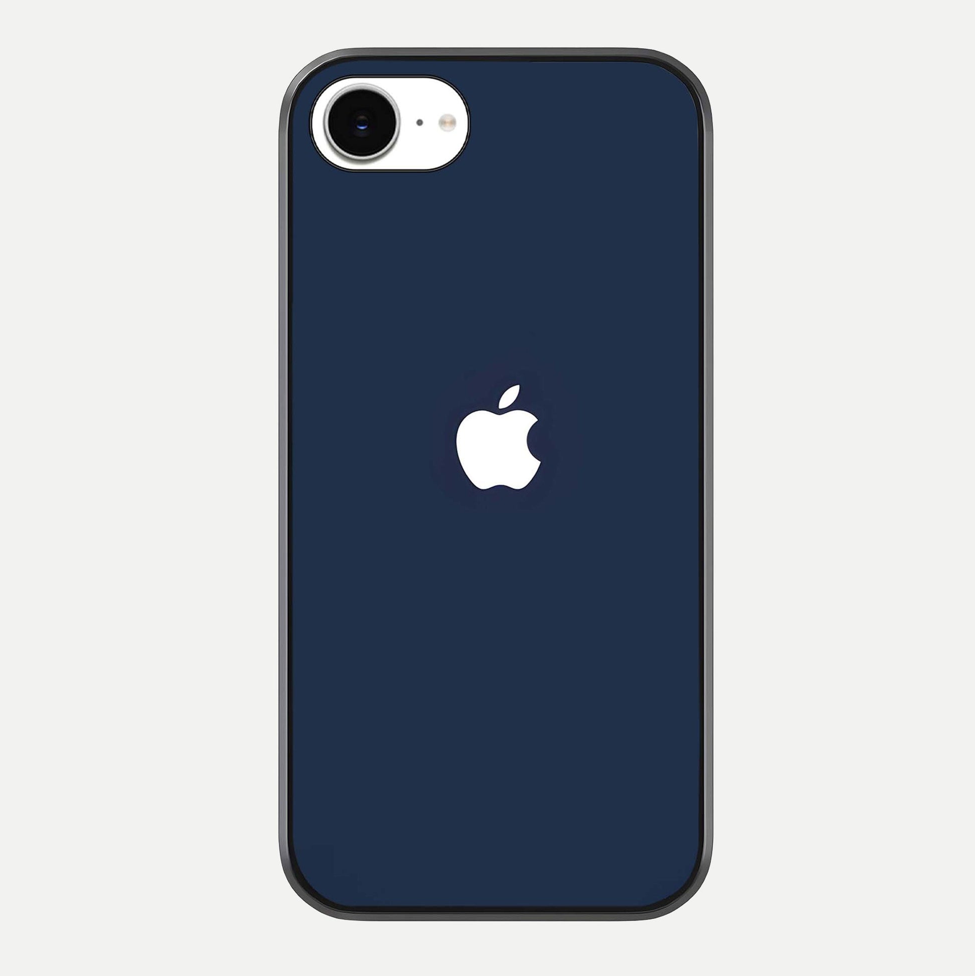Minimal Apple Night Glass Case For iPhone 16e by Custom World