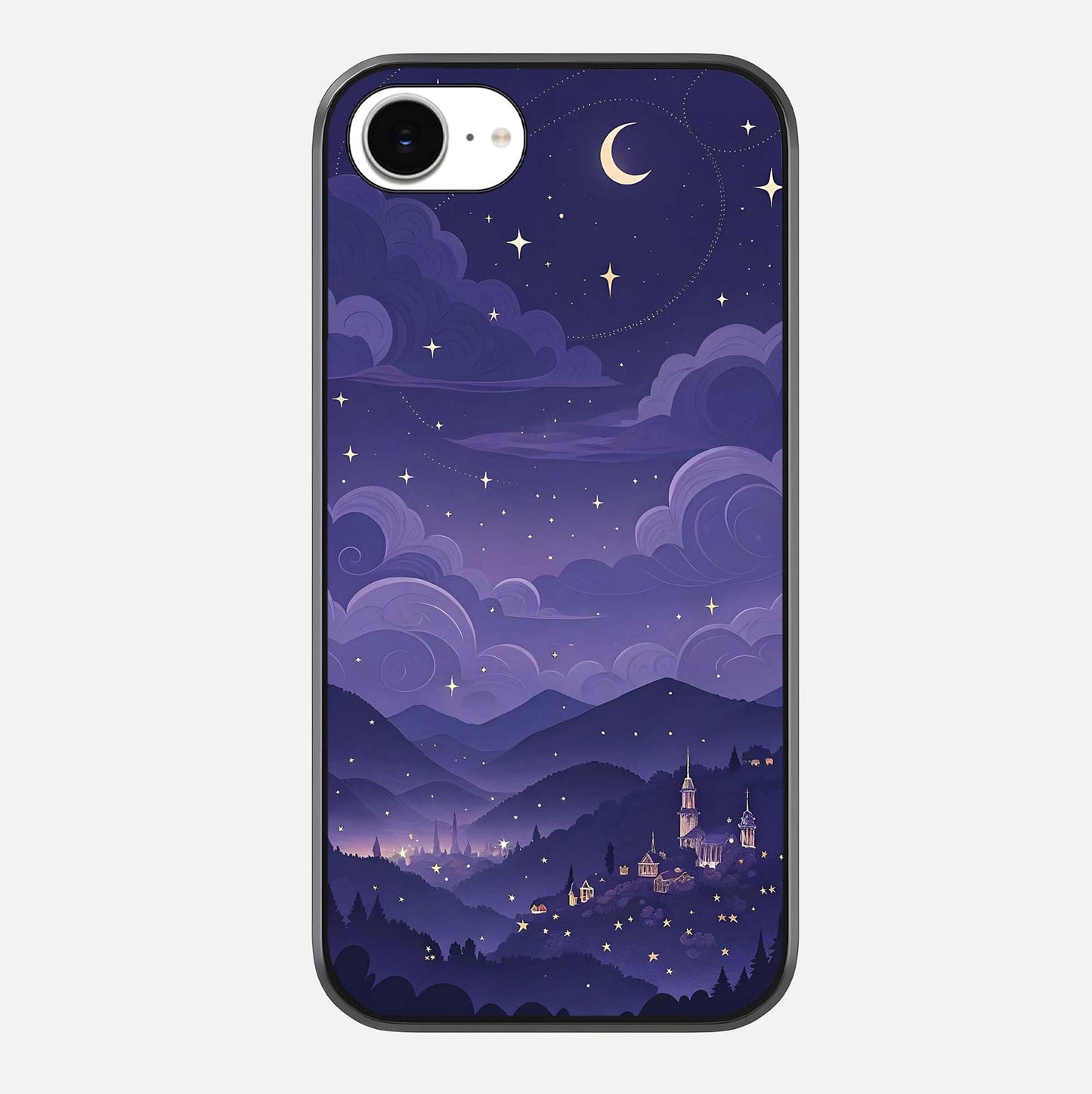 Minimal Night View Glass Case For iPhone 16e by Custom World