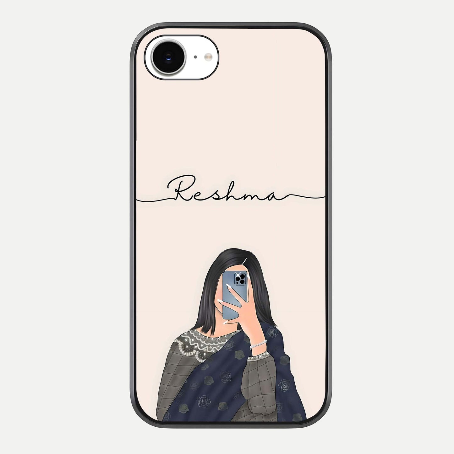 Mirror Mood Muse With Custom Name Glass Case For iPhone 16e by Custom World