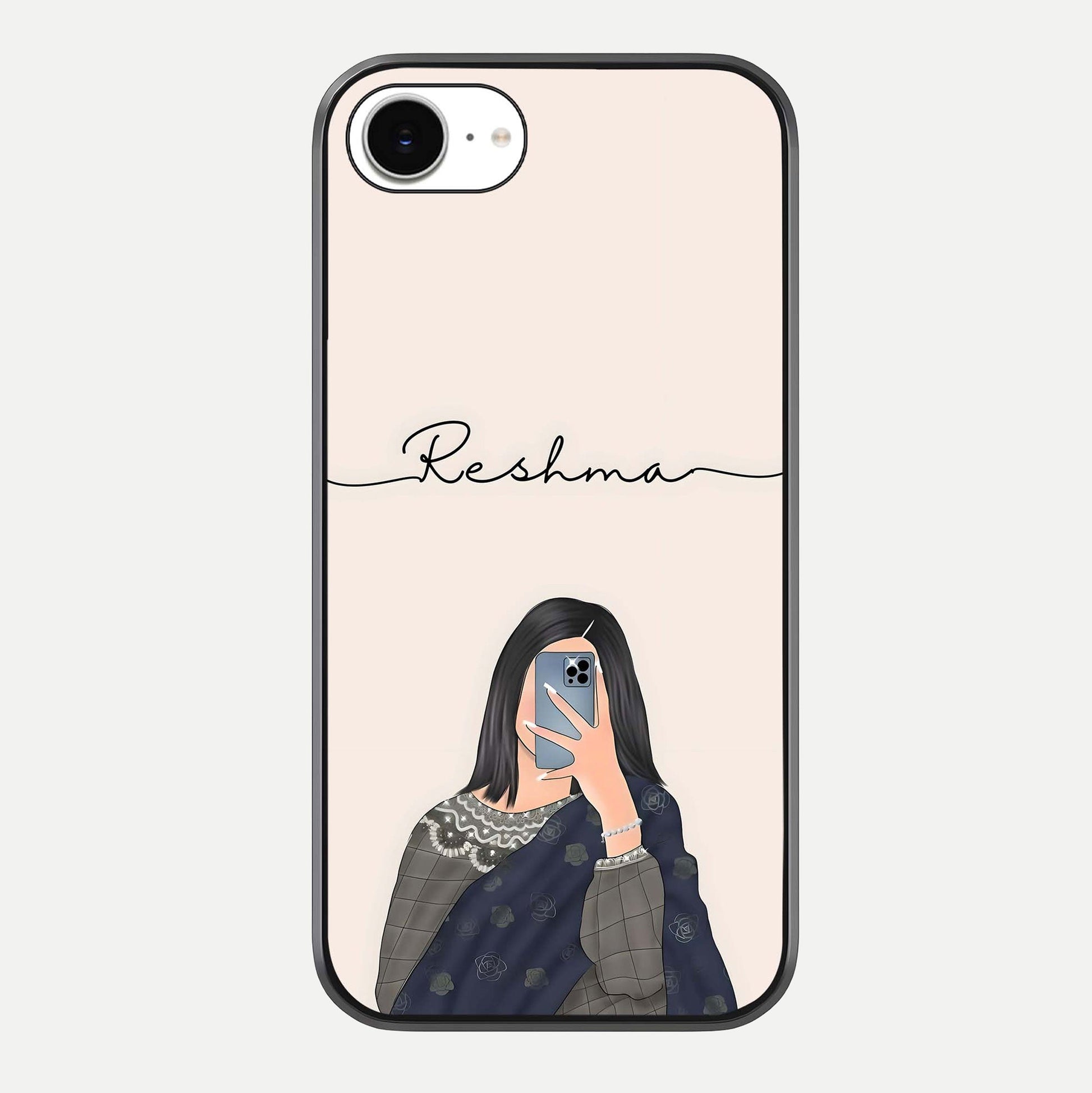 Mirror Mood Muse With Custom Name Glass Case For iPhone 16e by Custom World