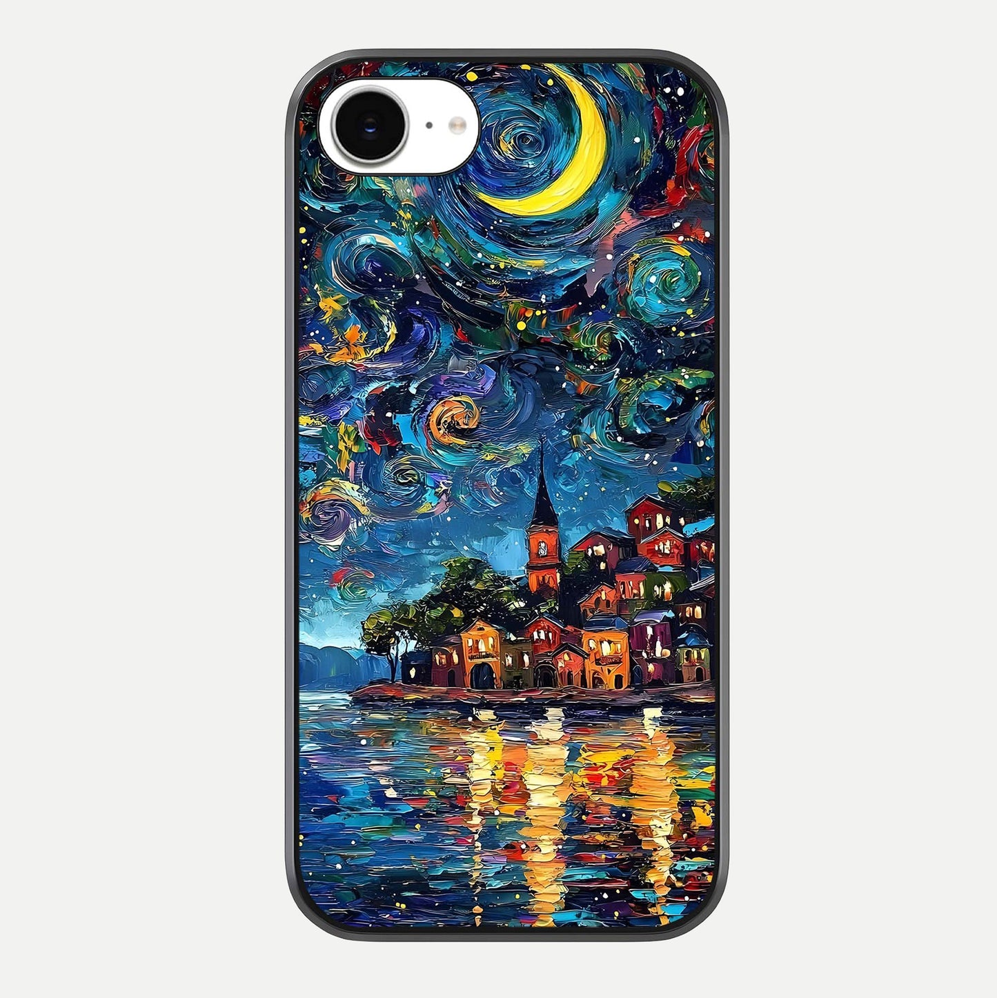 Moonlight Harbor Glow Glass Case For iPhone 16e by Custom World