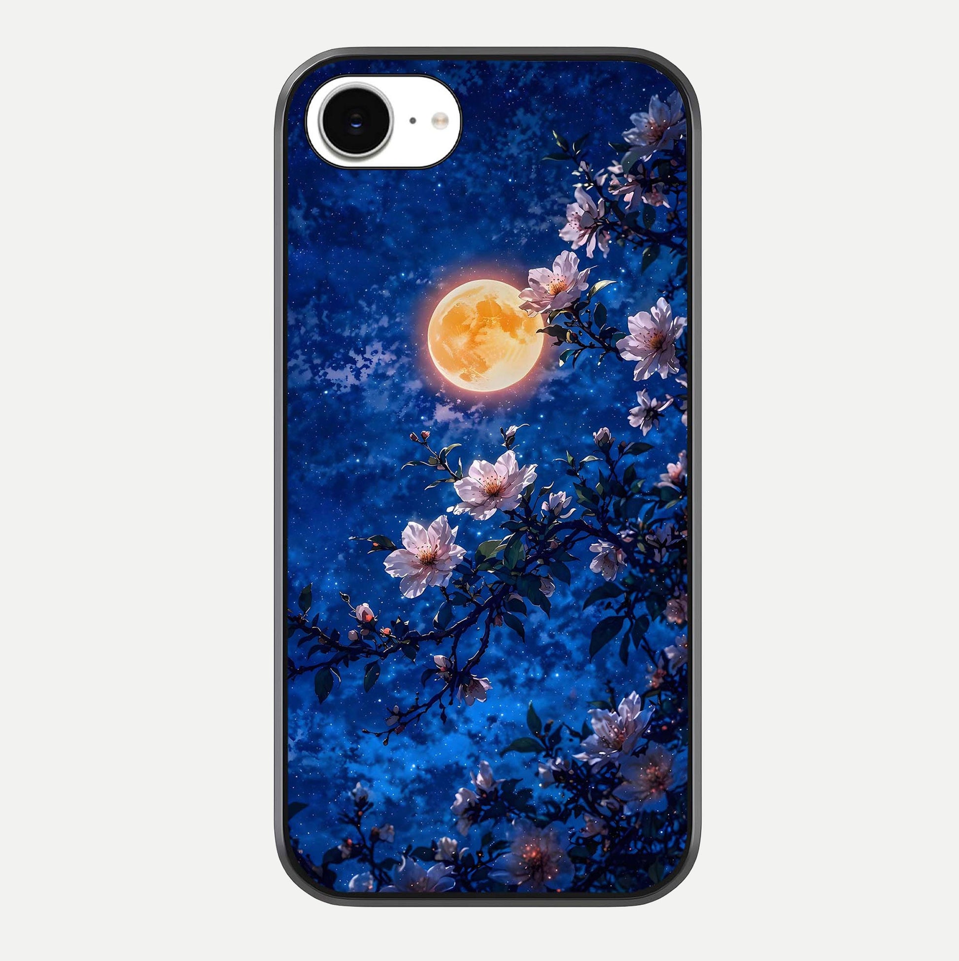 Moonlit Blossoms Night Glass Case For iPhone 16e by Custom World