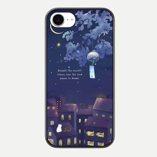Moonlit Cat Silence Glass Case For iPhone 16e by Custom World