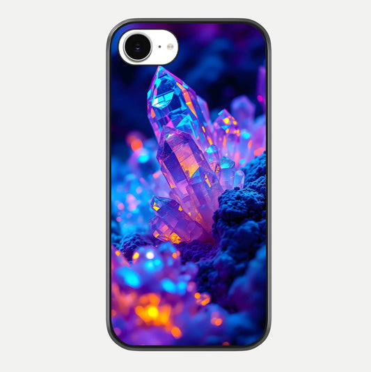 Neon Aura Shards Glass Case For iPhone 16e by Custom World
