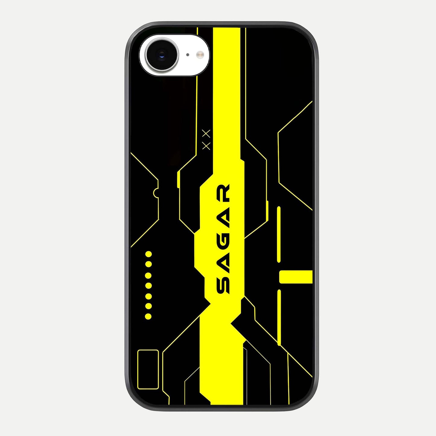 Neon CYBERPUNK Custom Name Glass Case For iPhone 16e by Custom World