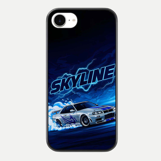 Neon Drift Beast Glass Case For iPhone 16e by Custom World