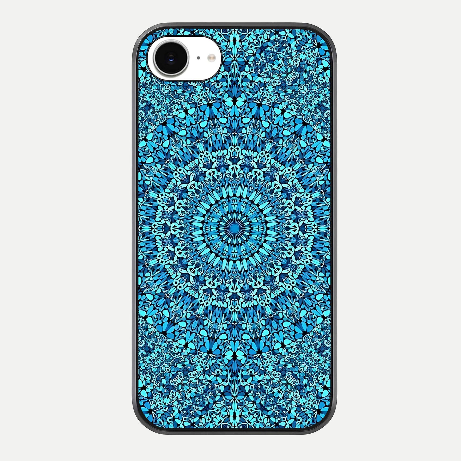 Ocean Bloom Mandala Glass Case For iPhone 16e by Custom World