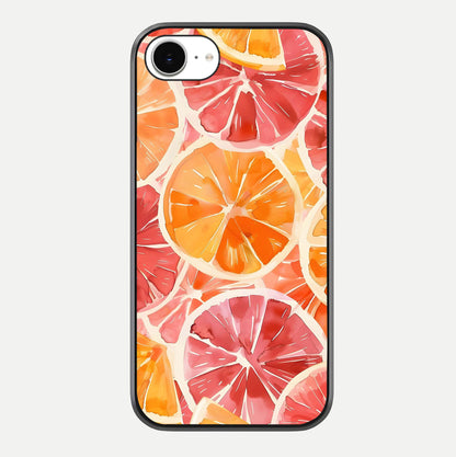 Orange Fruits Pattern Glass Case For iPhone 16e by Custom World