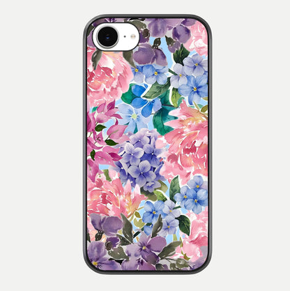 Pastel Floral Mix Glass Case For iPhone 16e by Custom World