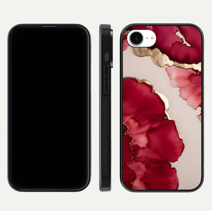Pink & White Marble Glass Case For iPhone 16e