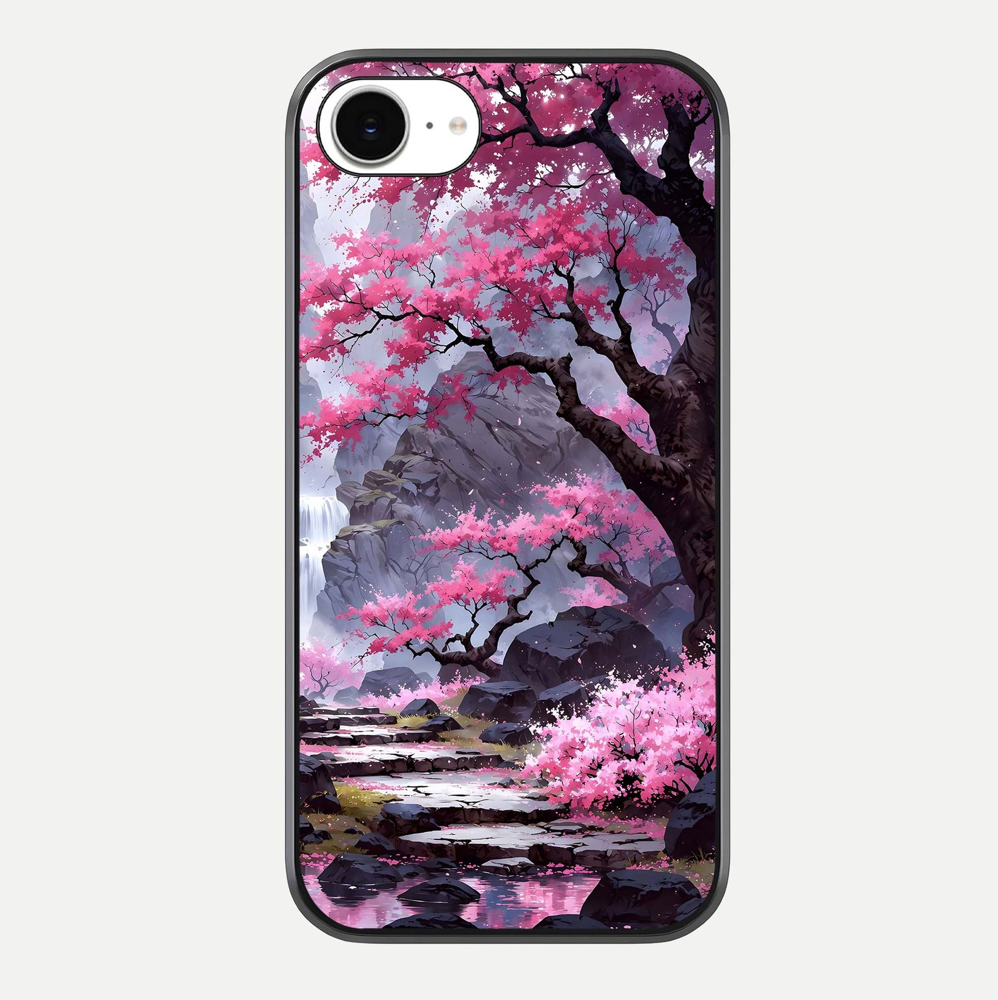 Pinkish Scenery Glass Case For iPhone 16e by Custom World