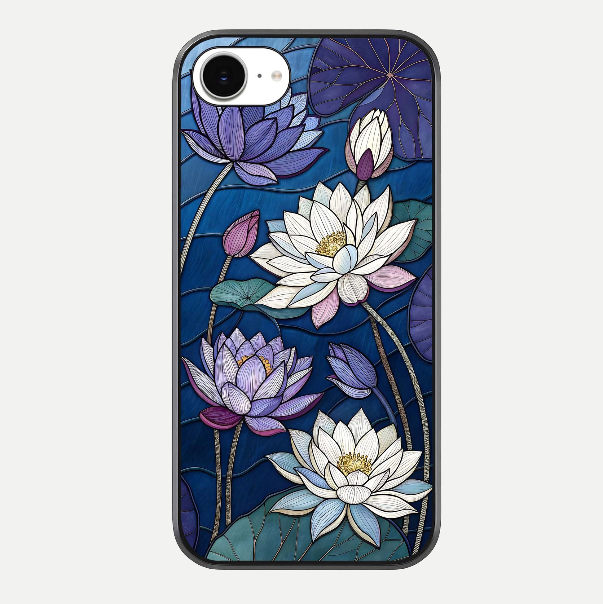Purple Lotus Stained Glass Case For iPhone 16e by Custom World