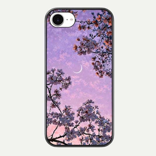 Purple Serenity Moon Glass Case For iPhone 16e by Custom World