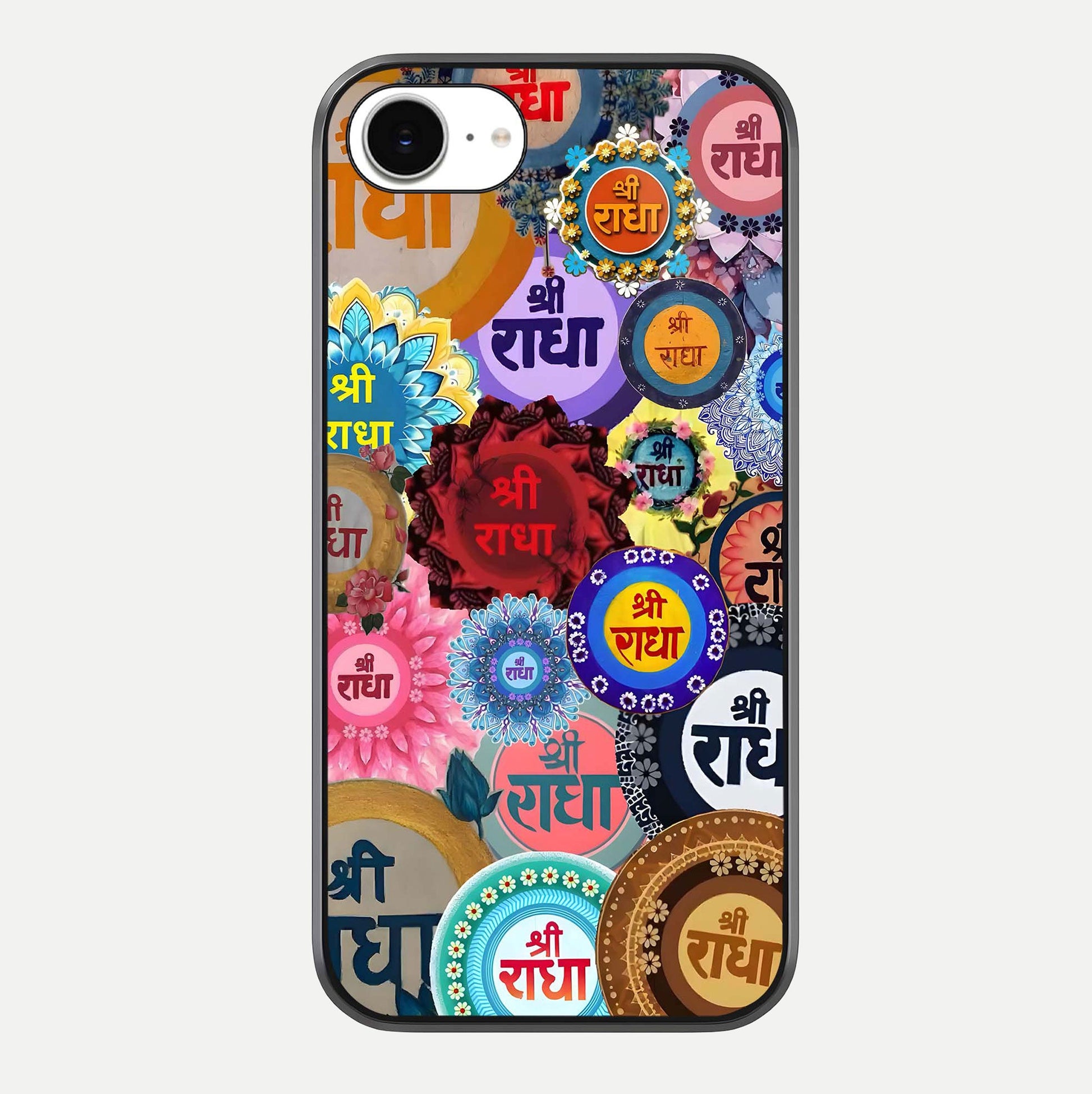 Radha Divine Bloom Glass Case For iPhone 16e by Custom World