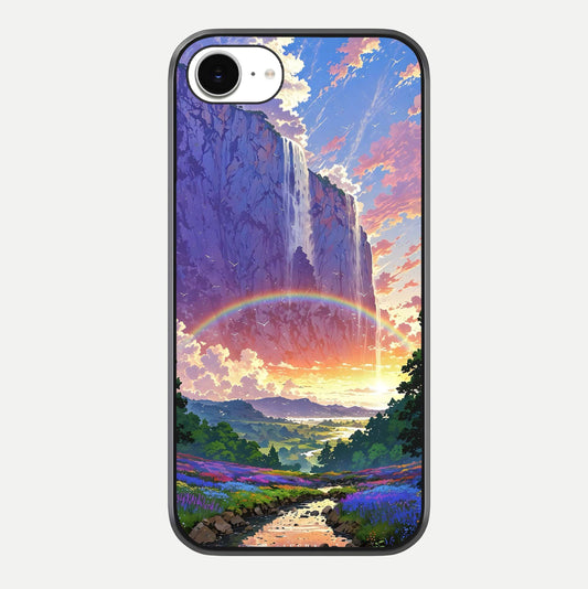 Rainbow Valley Dream Glass Case For iPhone 16e by Custom World