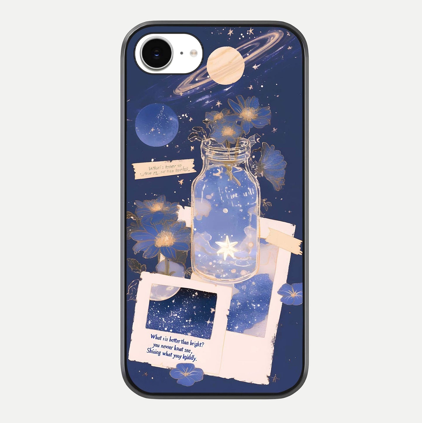Starlit Cosmic Jar Glass Case For iPhone 16e by Custom World