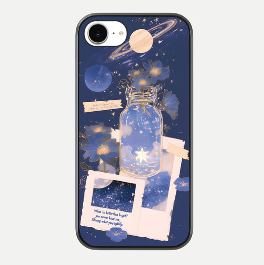 Starlit Cosmic Jar Glass Case For iPhone 16e by Custom World