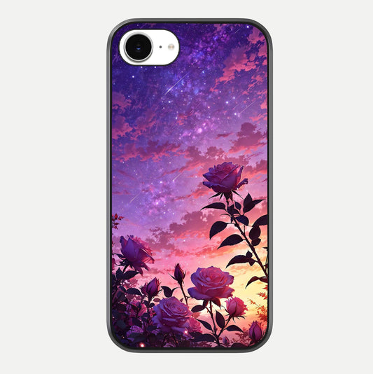 Starlit Rose Twilight Glass Case For iPhone 16e by Custom World
