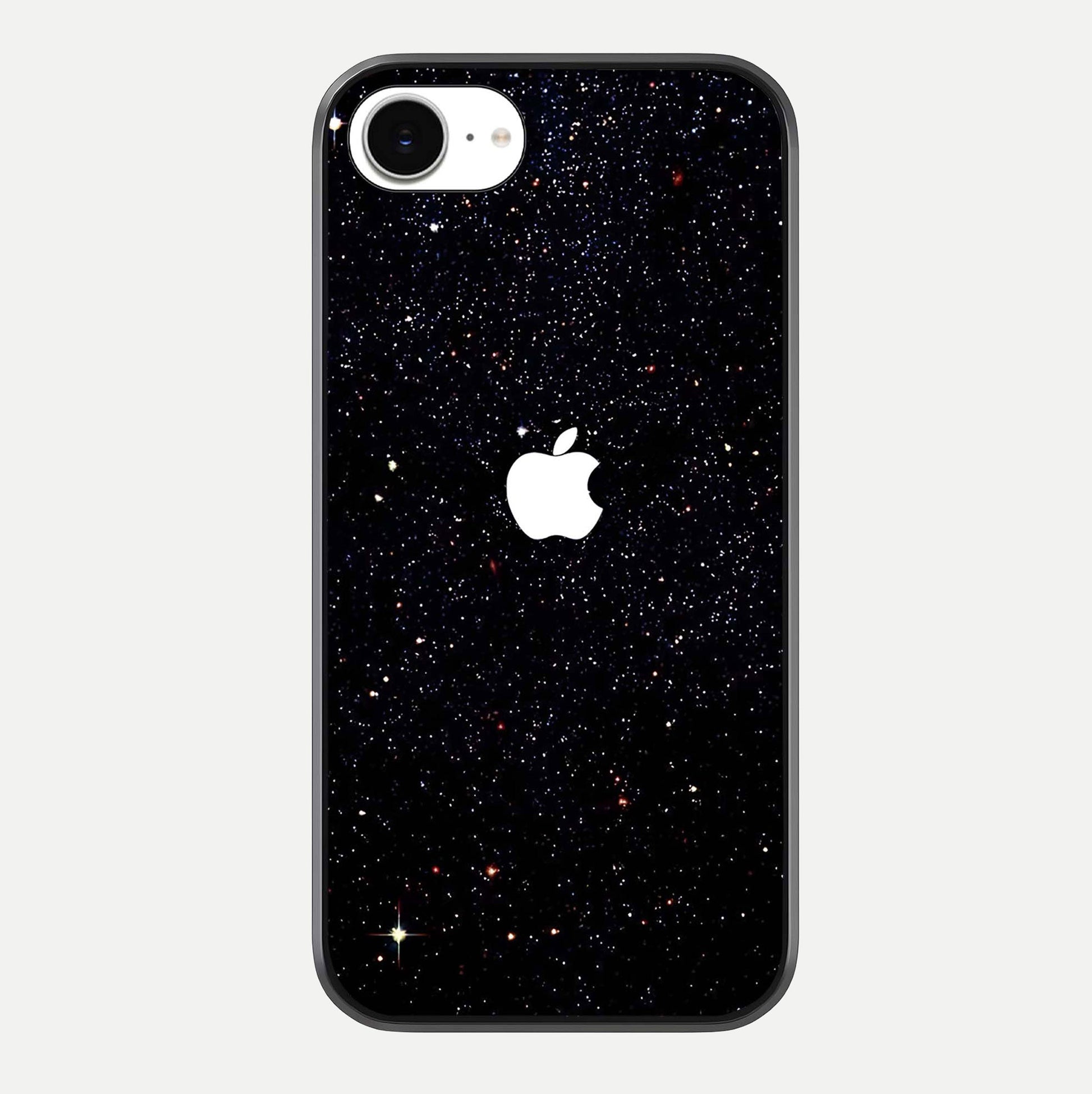 Starry Apple Galaxy Glass Case For iPhone 16e by Custom World