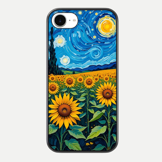 Starry Sunflower Dreams Glass Case For iPhone 16e by Custom World