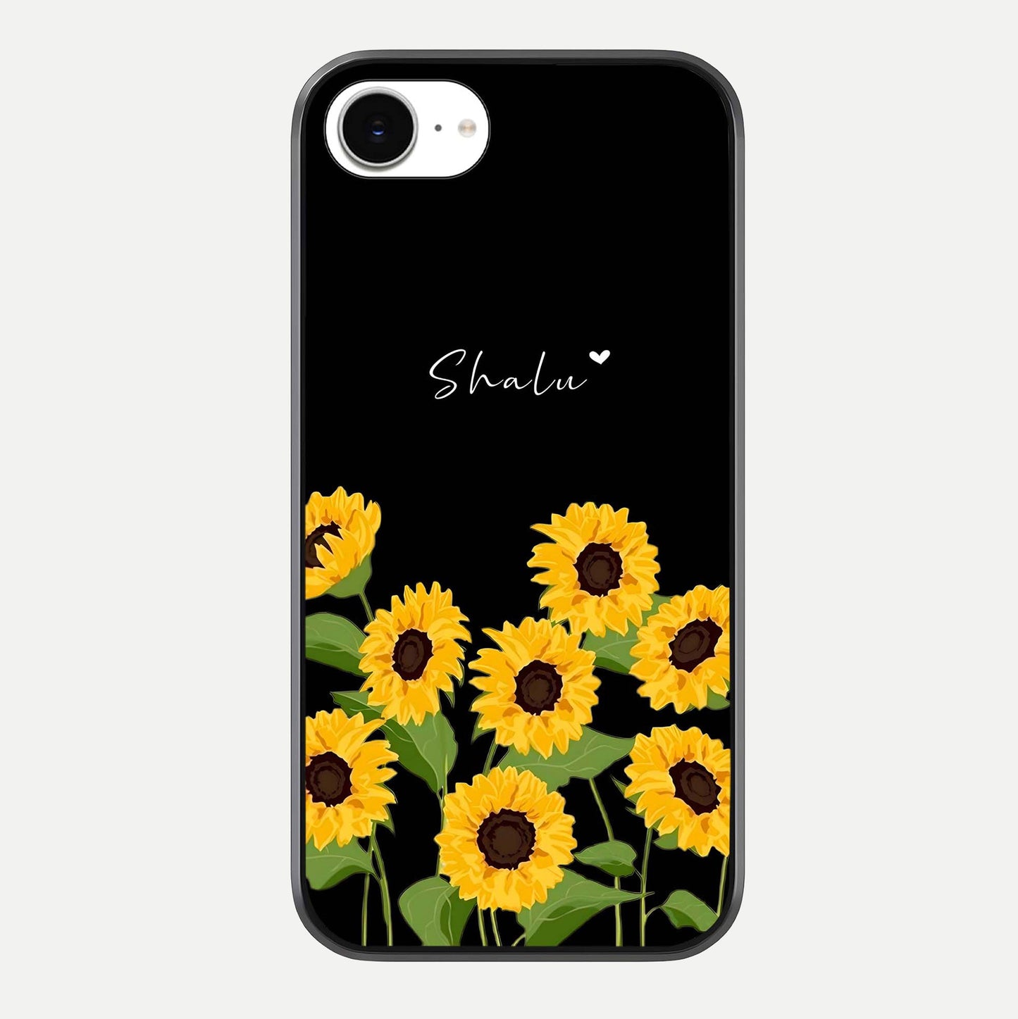 Sunflower Chic Mood Custom Name Glass Case For iPhone 16e by Custom World