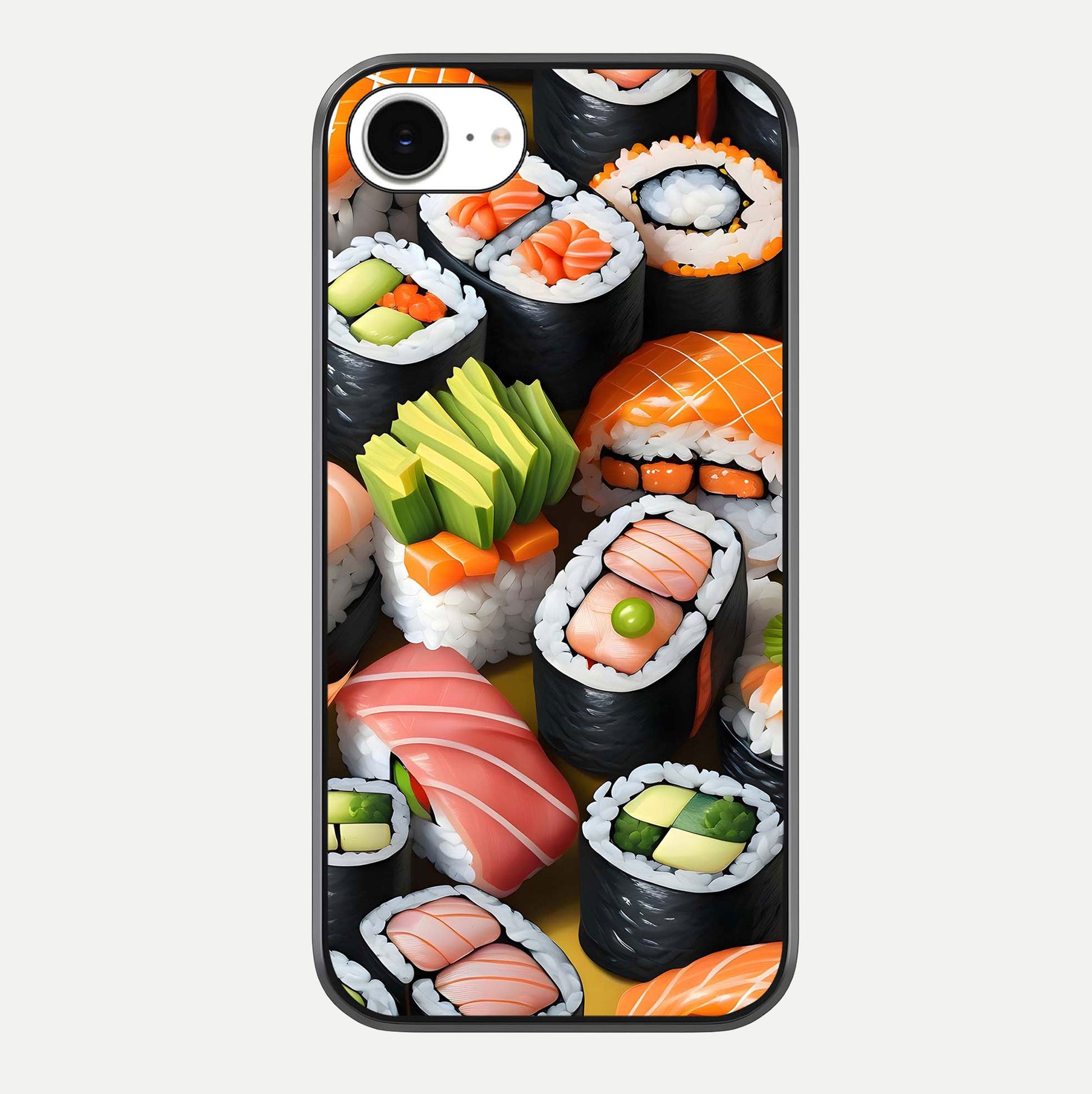 Sushi Food Pattern Glass Case For iPhone 16e by Custom World
