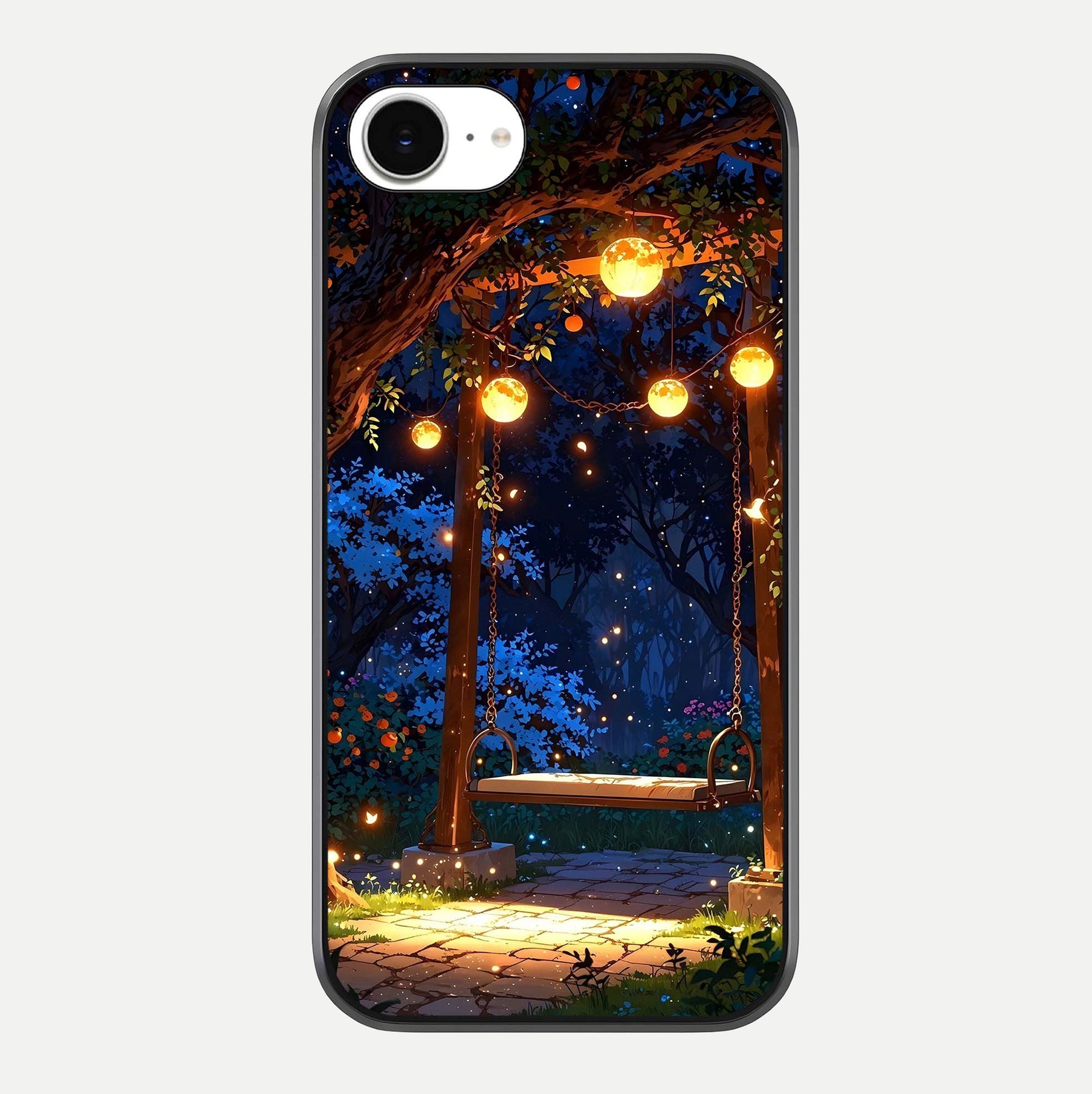 Twilight Garden Swing Glass Case For iPhone 16e by Custom World