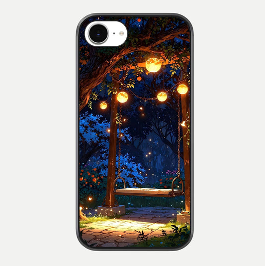 Twilight Garden Swing Glass Case For iPhone 16e by Custom World