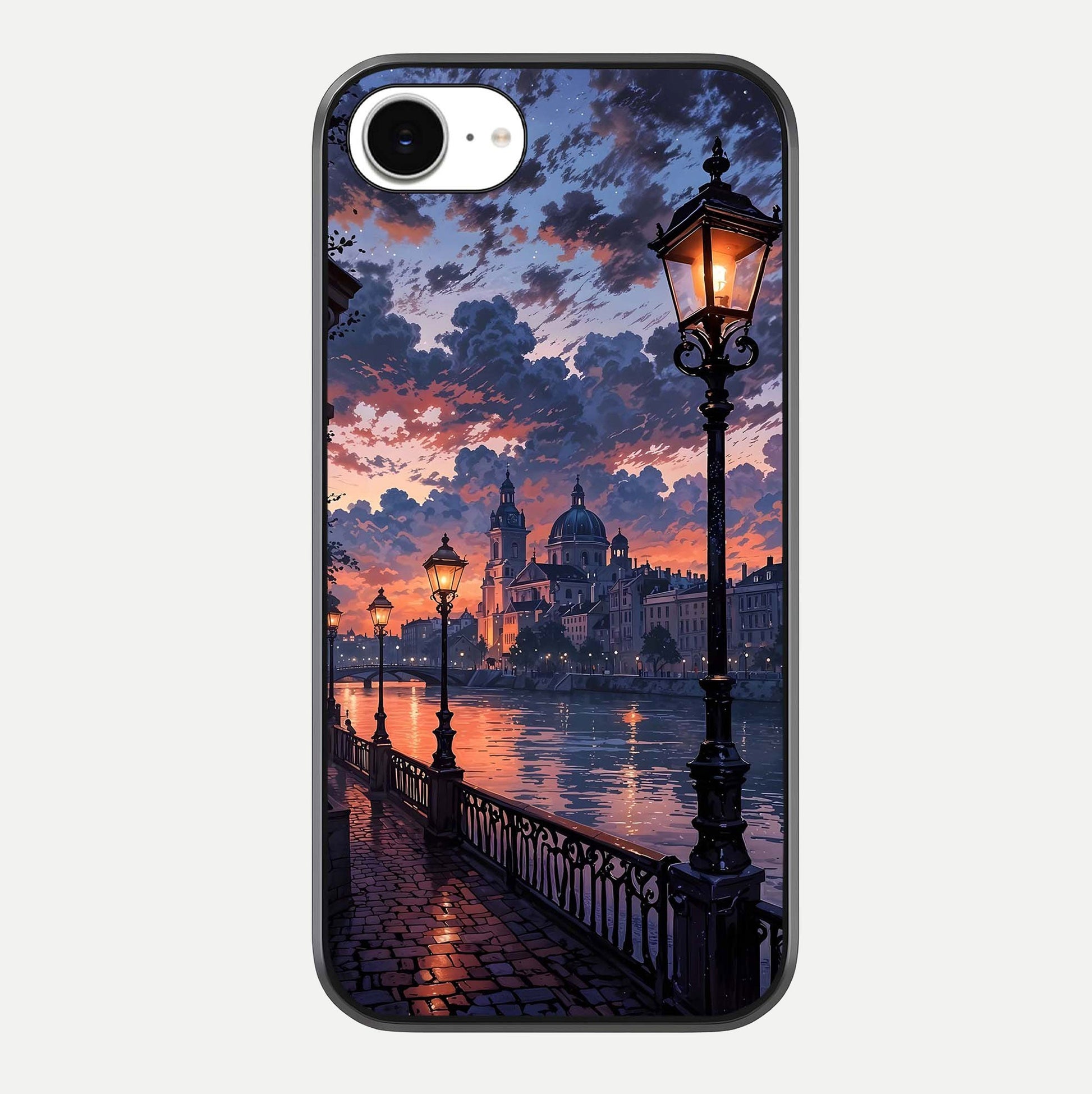 Twilight River Lights Glass Case For iPhone 16e by Custom World