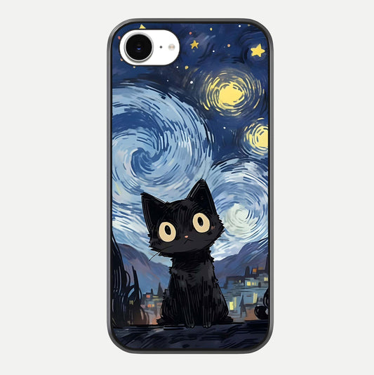 Van Gogh Cat Glass Case For iPhone 16e by Custom World