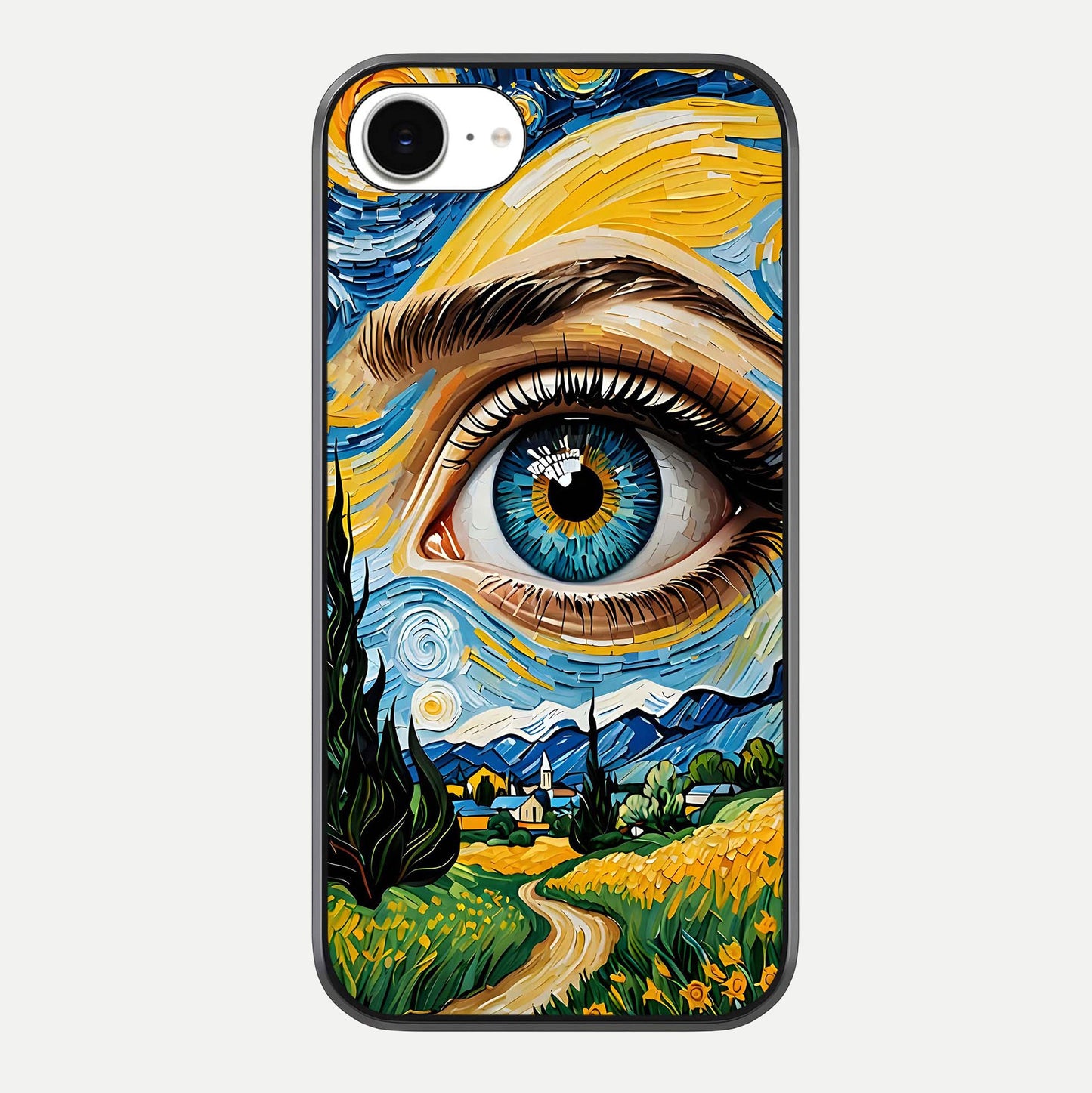 Van Gogh Eye Glass Case For iPhone 16e by Custom World