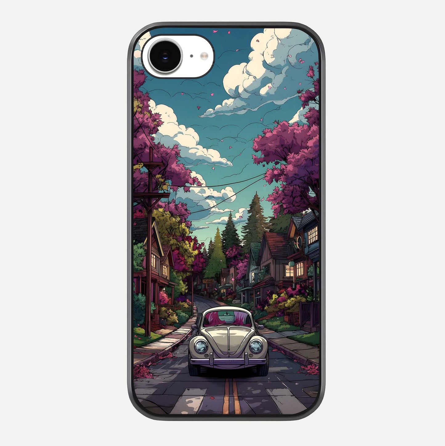 Vintage Street Drive Glass Case For iPhone 16e by Custom World
