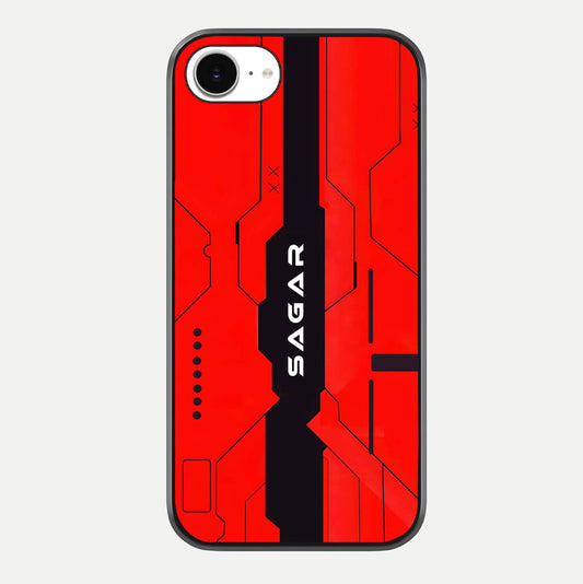 Voltage Rise CYBERPUNK Custom Name Glass Case For iPhone 16e by Custom World