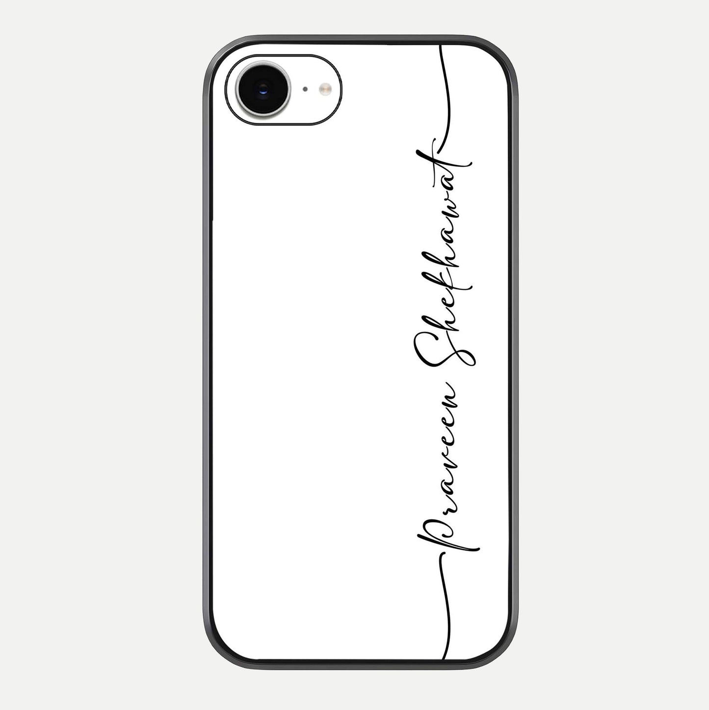 White Tune Custom Name Glass Case For iPhone 16e by Custom World