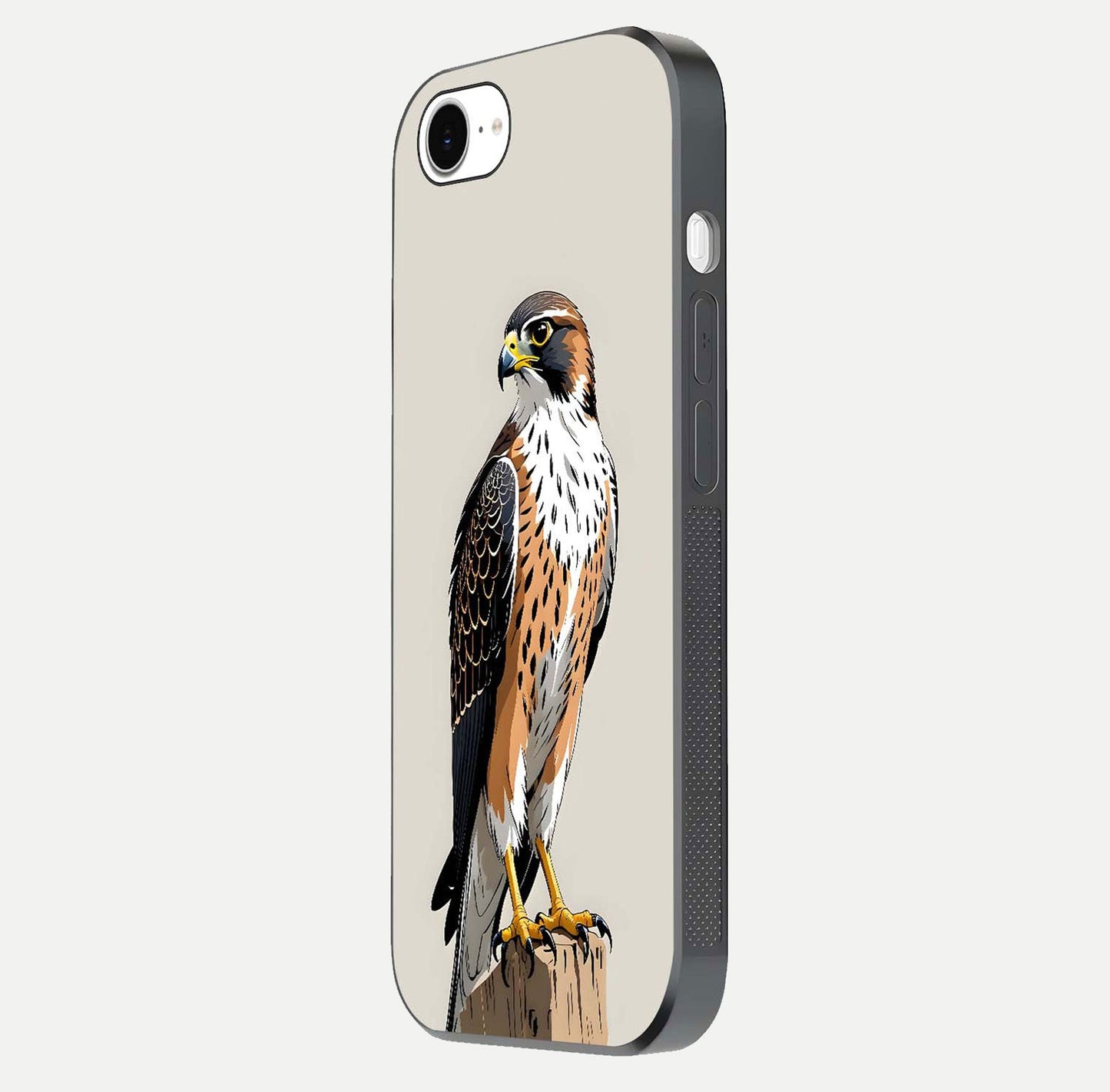 Clever Eagle Glass Case for iPhone 16e side-angle photo capturing edge polish and shine reflection