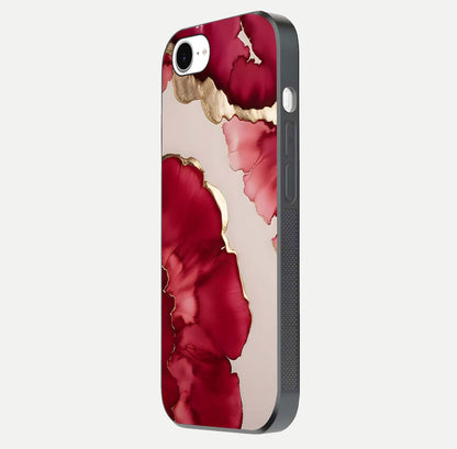 Pink & White Marble Glass Case For iPhone 16e