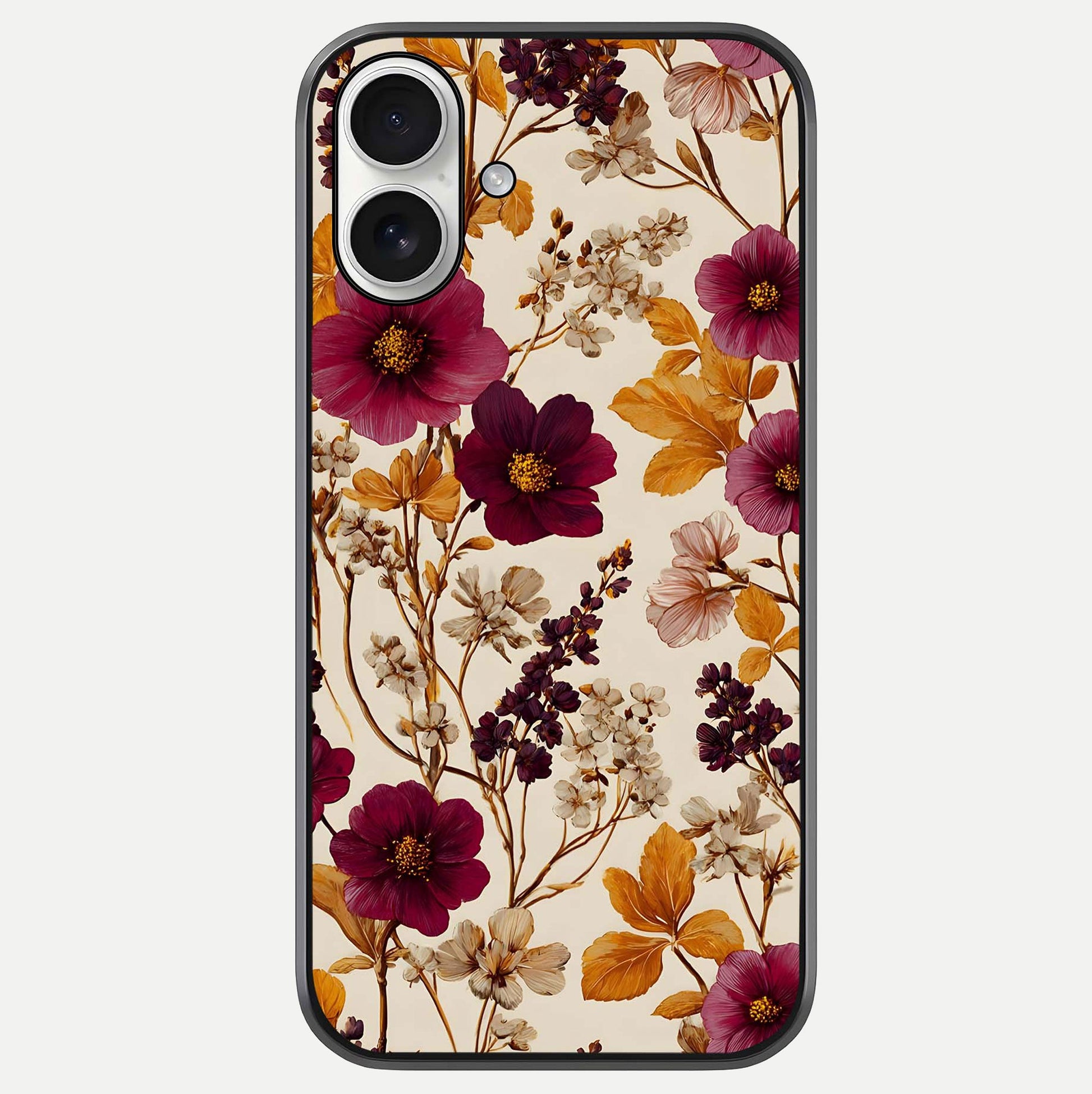 Autumn Wine Bloom Glass Case For iPhone 17 by Custom World