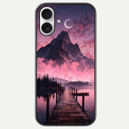 Beautiful Mountain View Glass Case For iPhone 17 by Custom World