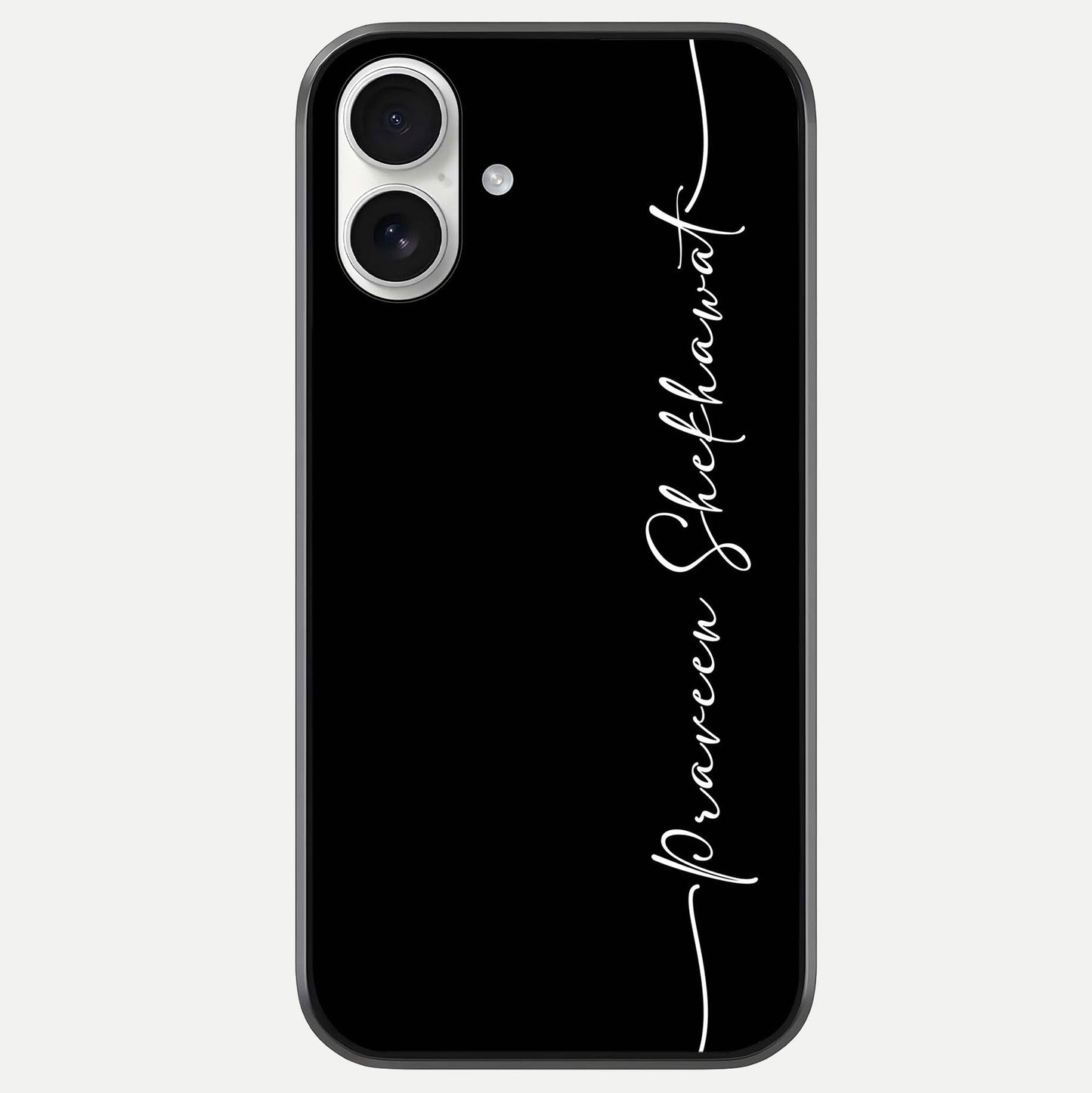 Black Tune Custom Name Glass Case For iPhone 17 by Custom World