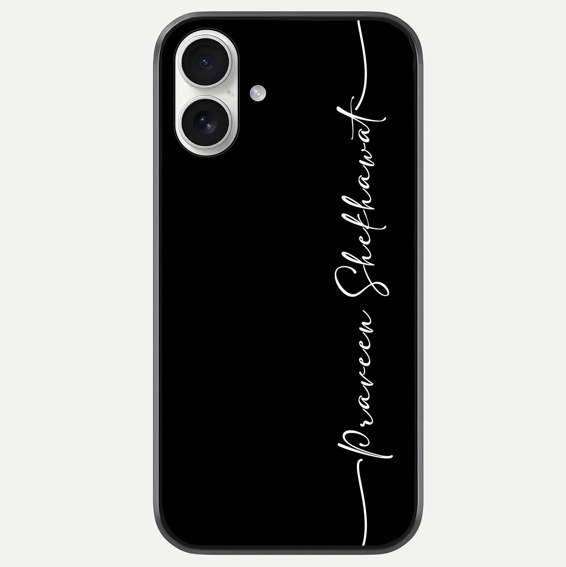 Black Tune Custom Name Glass Case For iPhone 17 by Custom World
